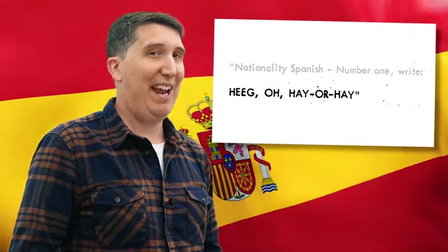 A Spanish participant's attempt to pronounce "JIG, HOW, GEORGE" from the ABLE BAKER alphabet, highlighting intelligibility issues.
