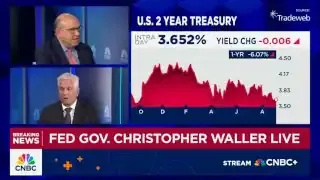 Fed Governor Christopher Waller speaking on CNBC about rate cuts, inflation, and the labor market