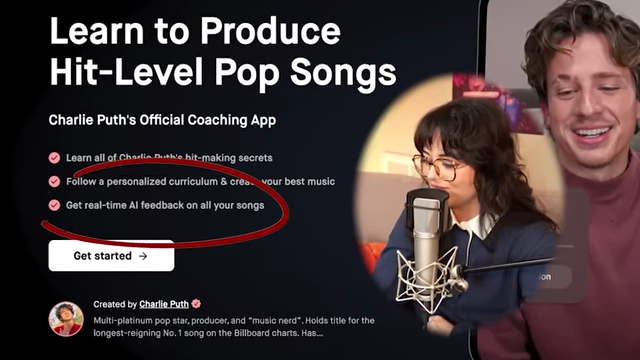 Website Claiming "Get real-time AI feedback on all your songs"
