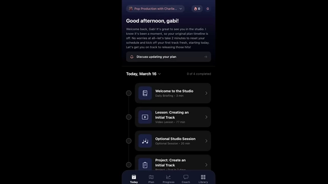 App interface showing daily activities