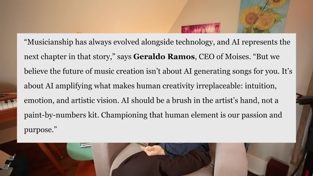 Moises CEO's statement on AI amplifying human creativity