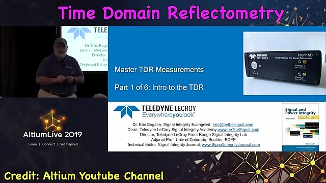 Time Domain Reflectometry (TDR) equipment used for impedance measurement