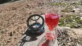 A simple DIY water clock, used to illustrate ancient time-measurement devices.