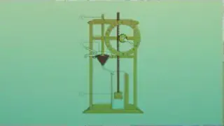 A diagram illustrating the complex mechanism of an ancient water clock.
