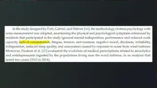 An excerpt from a research paper detailing various symptoms like lack of concentration and negative mood caused by noise exposure.