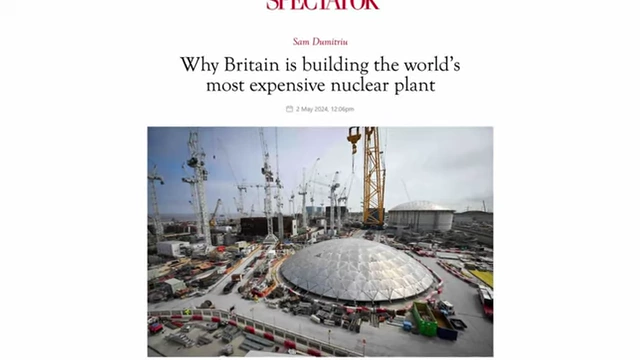 News about Hinkley Point C being the world's most expensive nuclear plant