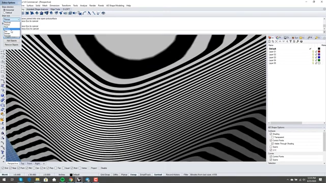 A detailed zebra stripe analysis of the entire model confirms a smooth and continuous reflection pattern across all joined surfaces, indicating G2 curvature continuity.
