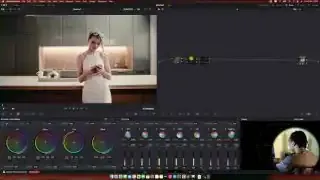 Node tree and final color grade in DaVinci Resolve