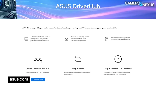 华硕DriverHub官方页面