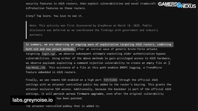 AyySSHush僵尸网络攻击华硕路由器的总结