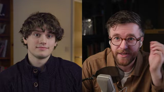 Speakers discussing the point of fiction