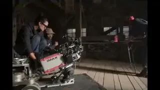 Autumn Durald Arkapaw on set, operating a heavy IMAX camera