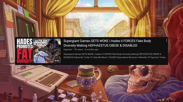 YouTube视频，批评《哈迪斯2》推广“肥胖多样性”并使赫菲斯托斯“肥胖和残疾”。