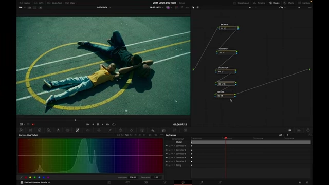 Final color-graded footage, transformed to resemble a painting's aesthetic