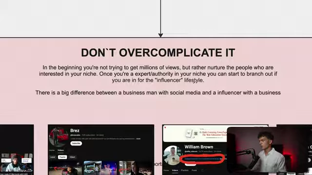 A distinction between being a "businessman with social media" (business first, social as tool) and an "influencer with a business" (social first, then monetized).