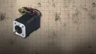 A brushless electric motor on a grid background