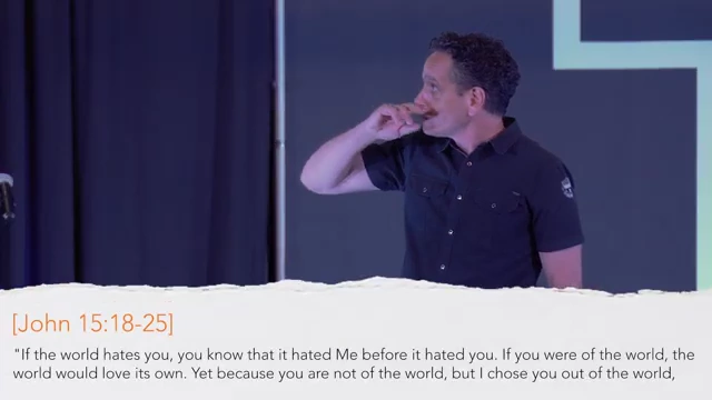 John 15:18-25 NIV on screen