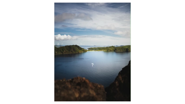 A landscape photo with a question mark, indicating the absence of a clear subject.
