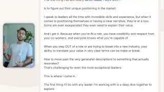 An example LinkedIn post offering free coaching sessions to generate discovery calls