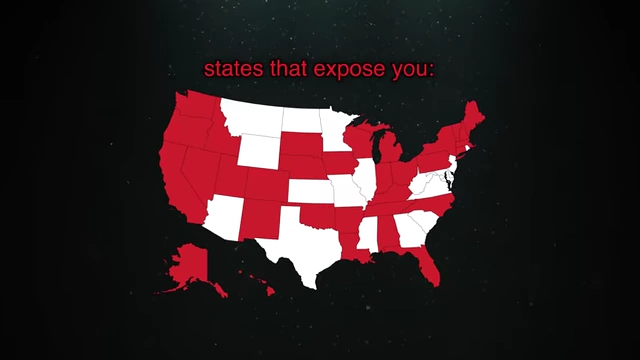 Map showing US states that publicly expose lottery winners
