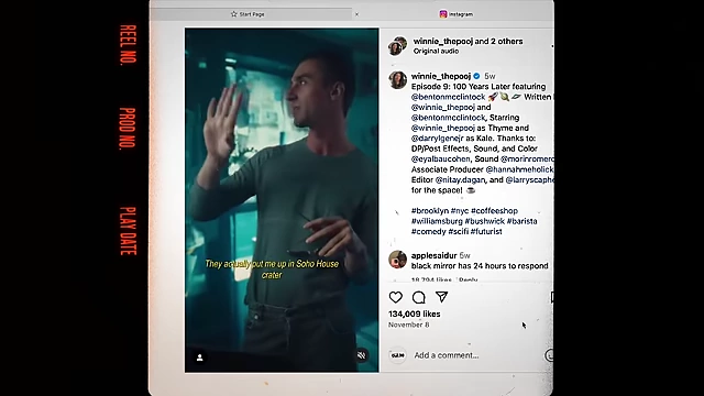 A scene from BK Coffee Shop's "Black Mirror" coffee shop series.