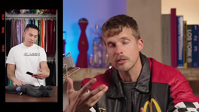 Shift Fashion Group consistently disassembles clothes in their videos with the same visual style.