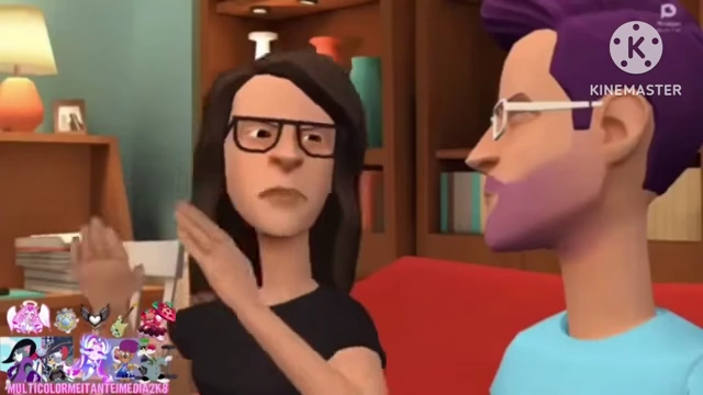 Animated characters resembling parents discuss Oswaldo's arrest and return.