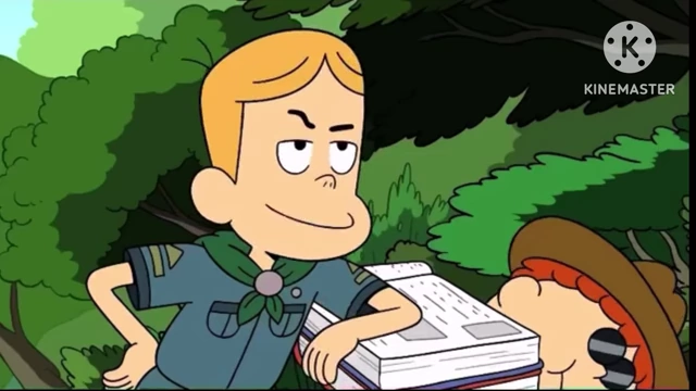 Scott, an animated character, is shown in a forest setting.