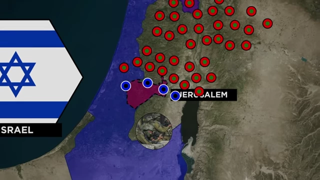 Map illustrating Jewish forces in Jerusalem resisting the Antichrist's attacking armies