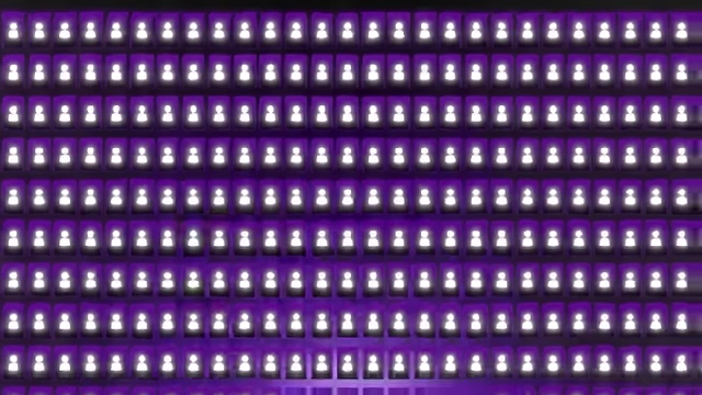 A grid of many user icons, symbolizing the exponential increase in creators in a niche