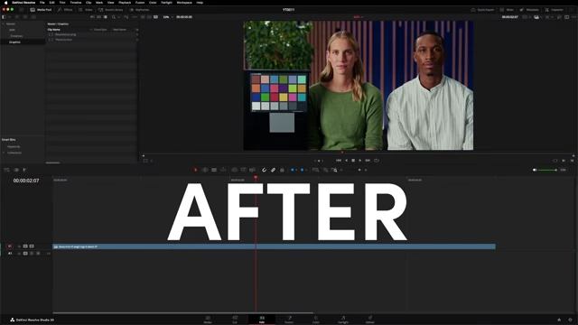 DaVinci Resolve UI with neutral gray background