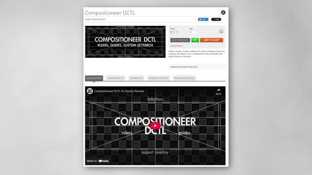 Compositioneer DCTL for custom viewer guides in Fusion