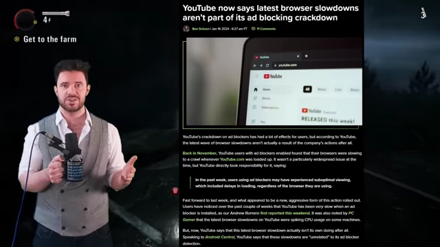 YouTube与广告拦截器“数字军备竞赛”的报道