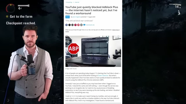 Tom's Guide文章：YouTube悄然封锁Adblock Plus