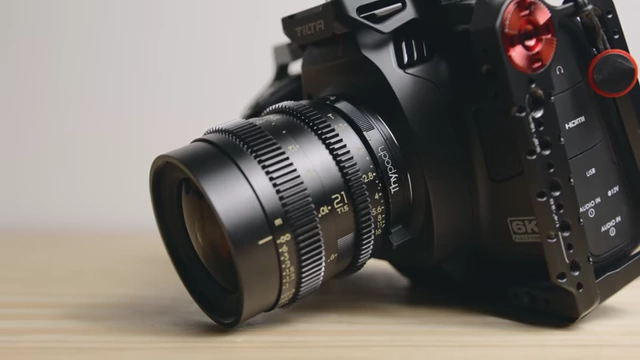 A Thypoch M-L adapter securely mounted on a Blackmagic camera with a Simera C lens attached, creating a compact setup
