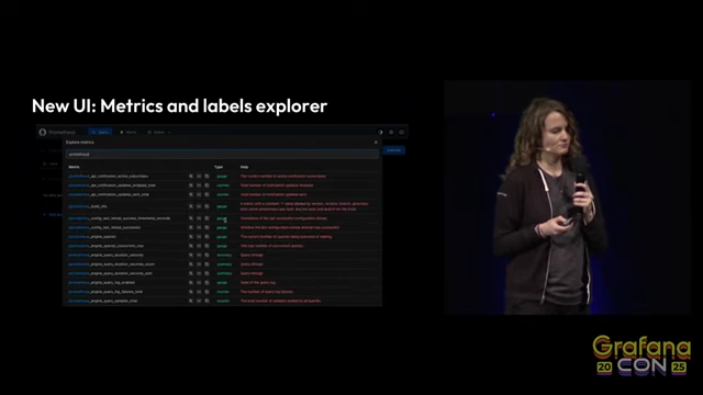 New Prometheus UI: Metrics and Labels Explorer