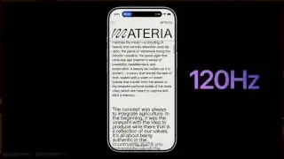 iPhone 17 showing its high refresh rate screen