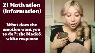 The second step in emotional regulation is Motivation: understanding the information the emotion wants you to act on, and the black and white response