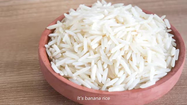 A bowl of uncooked white rice, part of the BRAT diet.