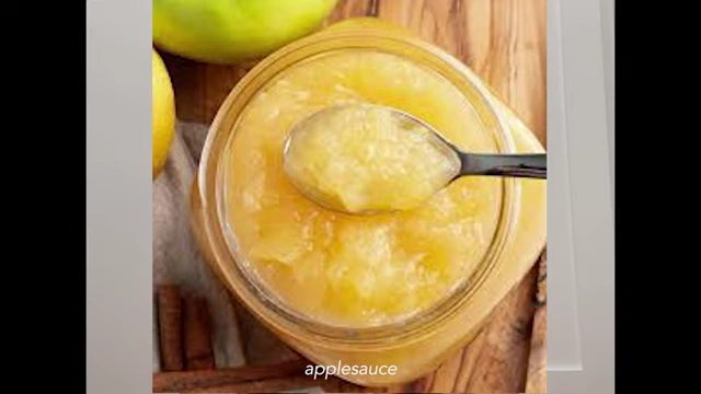 A jar of applesauce, part of the BRAT diet.