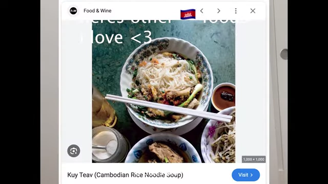Kuy Teav, a Cambodian rice noodle soup.