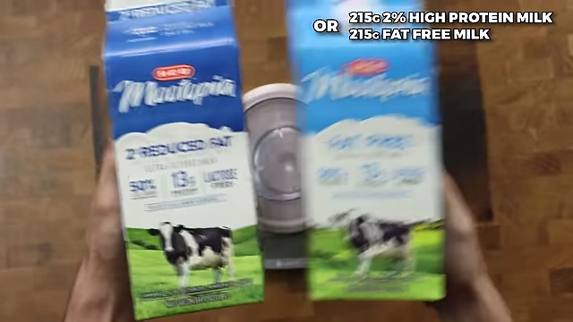 Using a combination of 2% and fat-free milk to achieve 1% high-protein milk.