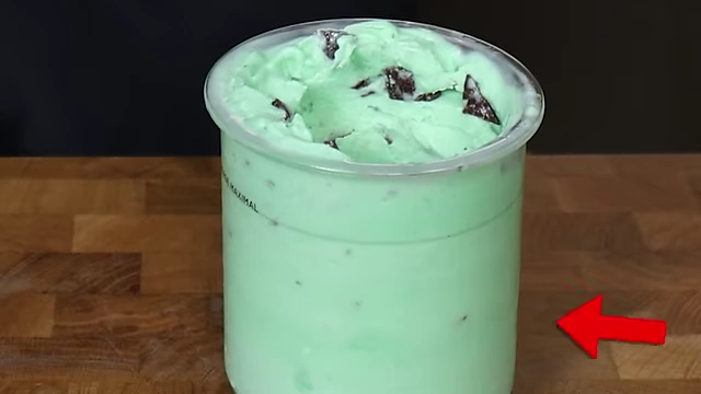 An example of improperly mixed ice cream base with sweetener settled at the bottom.