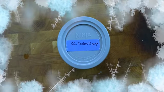 Cookie Dough ice cream base labeled and ready for 24-hour freezing.