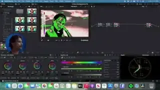 DaVinci Resolve's False Color effect applied to an image, highlighting different exposure zones with distinct colors