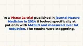 Phase 2A trial results showing significant liver fat reduction with Retatrutide at various doses.