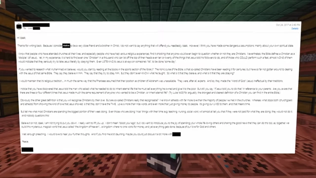 Daryl's lengthy email, condemning other Christians and outlining his vision of the "kingdom of heaven."