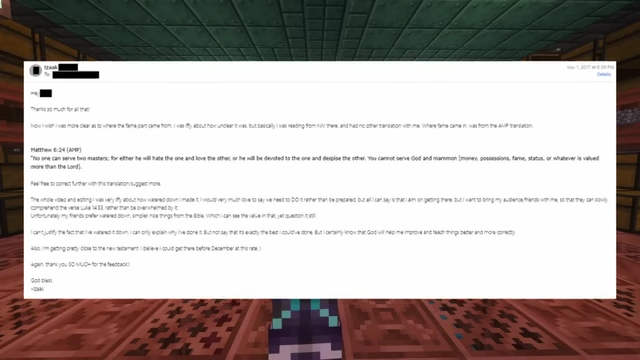 CringyGull's response, defending his video and expressing his progress towards the New Testament.