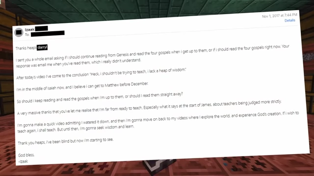 CringyGull's email to Daryl expressing confusion and asking for guidance after being told to "fall on his face before God."