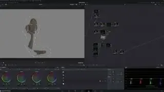 Color grading node tree showing skin selection with a mask.